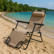 ШЕЗЛОНГ 2-ПОЗИЦИИ МЕТАЛ+ТЕКСТ60/153/80 МОКА