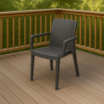 СТОЛ PVC SIENA RATTAN 54/58/86СМ АНТРАЦИТ