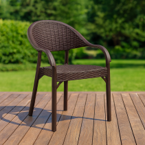 СТОЛ PVC BAMBU RATTAN 59/55/84СМ КАФЯВ