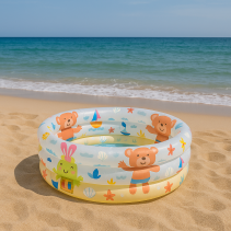 НАДУВАЕМ ДЕТСКИ БАСЕЙН МЕЧЕТА 3 РИНГА Ф61/22 СМ