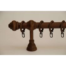 КОРНИЗ ДЪРВЕН ЕДИНИЧЕН Ф28 ОРЕХ 3.0М/БР