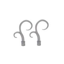 НАКРАЙНИК CURL ЗА КОРНИЗ Ф16 2БР СРЕБР