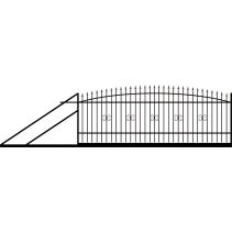 ВРАТА ПЛЪЗГАЩА 4,00M H1,30-1,50 9005ЛЯВА