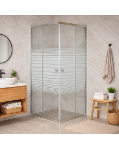 КВАДРАТНА ДУШ КАБИНА 90/90 СМ БЕЗ КОРИТО