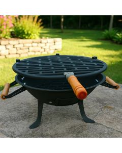 ЧУГУНЕНО БАРБЕКЮ НА ДЪРВЕНИ ВЪГЛИЩА Ф30/23