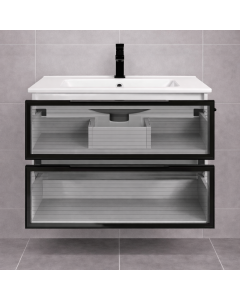 ШКАФ ЗА БАНЯ NERO 60/46/50СМ PVC СТЕНЕН