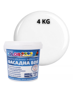 БОЯ ФАСАДНА С ВОСЪК CL БЯЛА 4КГ