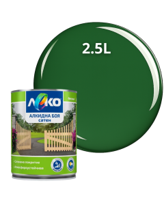 БОЯ АЛК.ЛЕКО САТЕН ТЪМНОЗЕЛЕН 2.5Л