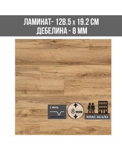 ЛАМИНИРАН ПАРКЕТ K419 8ММ 192/1285/АС4/V SUPER NATURAL