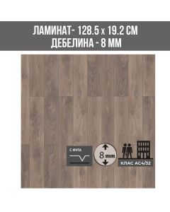 ЛАМИНИРАН ПАРКЕТ 8631 8ММ 192/1285/АС4/V SUPER NATURAL