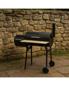 МЕТАЛНО БАРБЕКЮ НА ВЪГЛИЩА С КОЛЕЛА SMOKER GRILL Д103/Ш63/В114