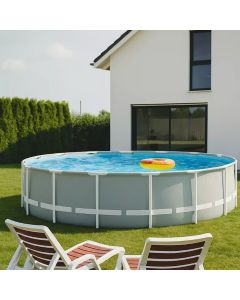 БАСЕЙН С МЕТАЛНА РАМКА PRISM PREMIUM С ФИЛТЪР И ПОМПА Ф457/122 СМ.