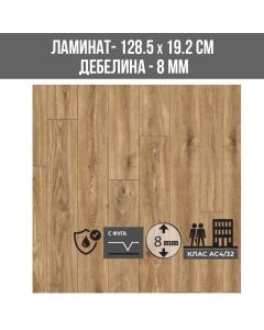 ЛАМИНИРАН ПАРКЕТ K471 8MM192/1285/AC4/V ATLANTIC Mo.Re!