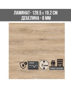 ЛАМИНИРАН ПАРКЕТ K469 8MM192/1285/AC4/V ATLANTIC Mo.Re!