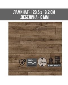 ЛАМИНИРАН ПАРКЕТ K461 8MM192/1285/AC4/V ATLANTIC Mo.Re!