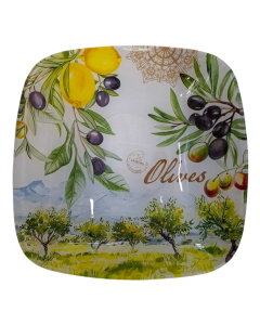 КУПА СТЪКЛО 23/23СМ OLIVES