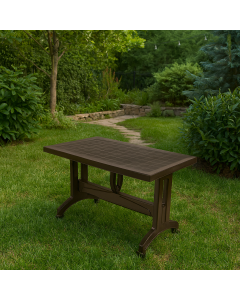 ГРАДИНСКА МАСА KOKNAR PVC 70/120/73 СМ ТЪМНО КАФЯВА