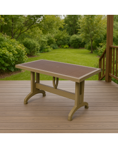 ГРАДИНСКА МАСА SELVI PVC 80/140/73 СМ БЕЖ С ДЕКОР