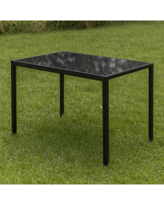 МАСА МЕТАЛ+СТЪКЛО 150/90/72 СИВА ПРИНТ.