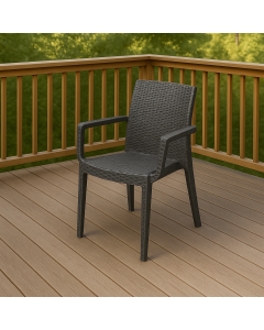 СТОЛ PVC SIENA RATTAN 54/58/86СМ АНТРАЦИТ