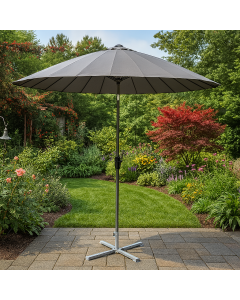 ГРАДИНСКИ ЧАДЪР Ф270/240 СМ 18 РЕБРА ТЪМНО СИВ