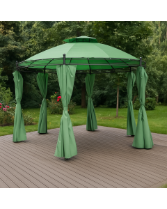 ГРАДИНСКА ШАТРА ШЕСТОЪГЪЛНА HEXA, 350/260 СМ., ЗЕЛЕНА