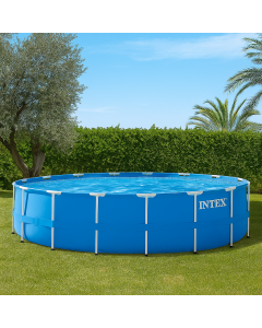 БАСЕЙН С МЕТАЛНА РАМКА С ФИЛТЪР И ПОМПА Ф457/122 СМ