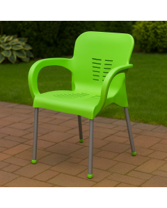 ГРАДИНСКИ СТОЛ CIGDEM С ПОДЛАКЪТНИЦИ PVC 59,5/59/81 СМ. ЗЕЛЕН