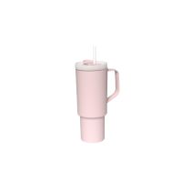 ЧАША С ДРЪЖКА И СЛАМКА QUTU PINK