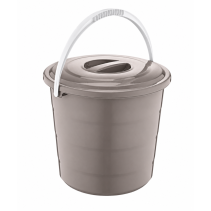 КОФА PVC КРЪГЛА С КАПАК 10Л TERRA