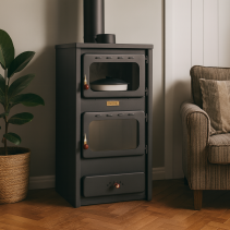 КАМИНА КУПРО ЛУКС С ФУРНА ЧУГ.ПЛОТ 8.4KW