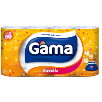 ТОАЛЕТНА ХАРТИЯ GAMA EXOTIC 8 БРОЯ 3 ПЛАСТА АРОMAT