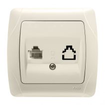 РОЗЕТКА КАРМЕН КОМПЮТЪРНА RJ45 КРЕМ