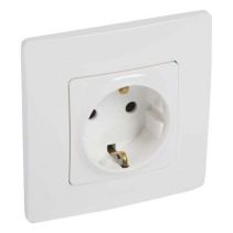 КОНТАКТ ЕДИНЧЕН 2P+E16A 250V NILOE БЯЛ