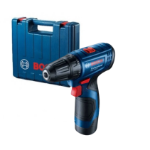 АКУМУЛАТОРЕН ВИНТОВЕРТ BOSCH 12V, С 2 БАТЕРИИ 2AH, ЗАРЯДНО И КУФАР