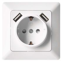 КОНТАКТ С 2 USB 2.1А БЯЛ ЕМОS - Temax.bg КОНТАКТ С 2 USB 2.1А БЯЛ ЕМОS