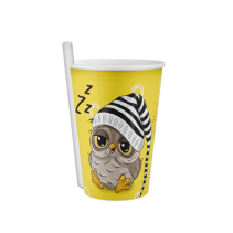 ЧАША PVC 400ML СЛАМКА YUMMY AP-9124 - Temax.bg ЧАША PVC 400ML СЛАМКА YUMMY AP-9124
