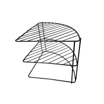 ЕТАЖЕРКА ЪГЛОВА МЕТАЛНА BLACK 34X26X24СМ