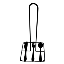 ПОСТАВКА ЗА ДОМАКИНСКА ХАРТИЯ МЕТАЛНА BLACK 29X15