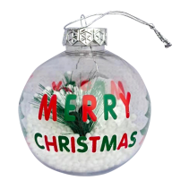 ТОПКА ЗА ЕЛХА ДЕКОРИРАНА ПРОЗРАЧНА 8СМ