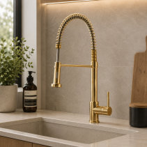 СМЕСИТЕЛ K-LINE КУХНЯ СТОЯЩ 81086 GOLD