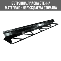 ЛАЙСНА НЕРЪЖДАЕМА ВЪТРЕШЕН ЪГЪЛ 10ММ АНТРАЦИТ 2.44М