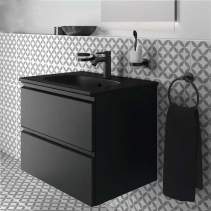 ДОЛЕН ШКАФ ЗА БАНЯ BLACK - PVC, СТЕНЕН, 50/60/51 СМ