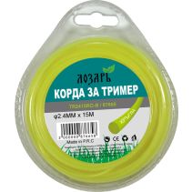 КОРДА ЗА ТРИМЕР 2.4ММX15M КРЪГ БЛ. ЛОЗАР