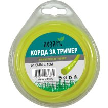 КОРДА ЗА ТРИМЕР 4ММX15M КРЪГЛА БЛ. ЛОЗАР