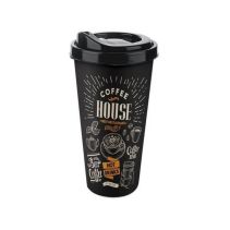ЧАША PVC С КАПАК 650ML BIG COFFEE AP-9220