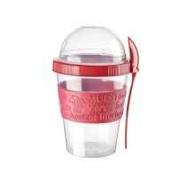 ЧАША PVC TAKE&GO 600ML AP-9199 КАПАК + ЛЪЖИЦА