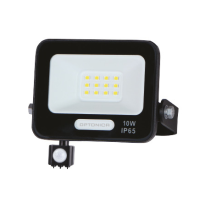 ПРОЖЕКТОР LED СЪС СЕНЗОР OPTO 10W IP65 60K ЧЕРЕН