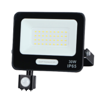 ПРОЖЕКТОР LED СЪС СЕНЗОР OPTO 30W IP65 60K ЧЕРЕН