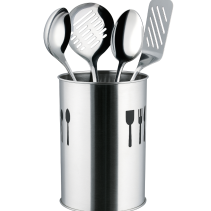 КОМПЛЕКТ ПРИБОРИ ЗА ГОТВЕНЕ 4 ЧАСТИ INOX+СУШИЛНИК
